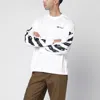 Off-white Arrow Print Long-sleeved T-shirt In White