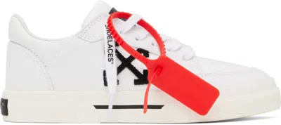 Off-white White New Low Vulcanized Canvas Sneakers In White - Black
