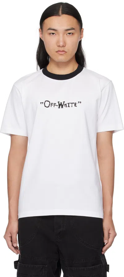 Off-white Item O-neck Short-sleeved T-shirt In White - Black