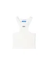 Off-white Woman Top White Size 4 Cotton, Elastane