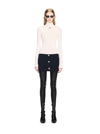 Off-white White Off Stamp Second Skin L/s Turtleneck