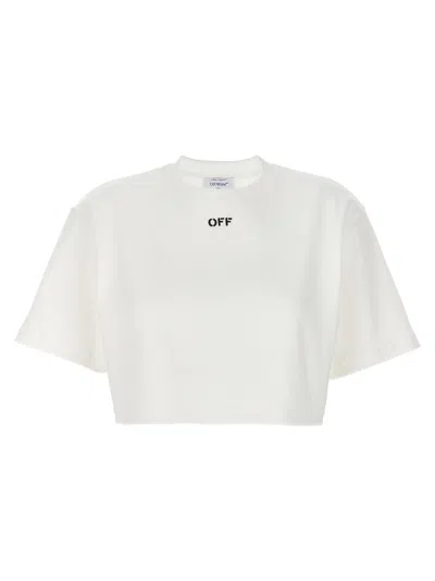 OFF-WHITE WOMEN WHITE OFF STAMP T-SHIRT, S LUXURY T-SHIRTS FOR WOMEN DARVEYS