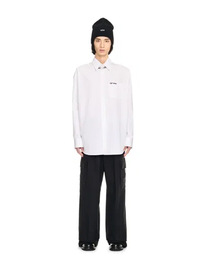 Off-white White Popeline Oversized Shirt