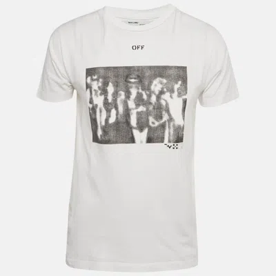 Pre-owned Off-white White Printed Cotton T-shirt S