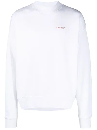Off-white White Scratch Arrow Skate Crewneck Sweatshirt For Men