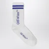 Off-white White Socks With Blue Logo In White