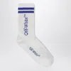 Off-white White Socks With Blue Logo