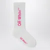 Off-white White Socks With Pink Logo In White