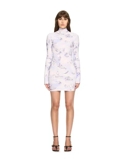 OFF-WHITE WHITE STAMP FRESCO DRESS