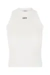 OFF-WHITE WHITE STRETCH COTTON TOP