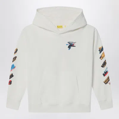 Off-white Kids' White Sweatshirt With Painted Arrow Print