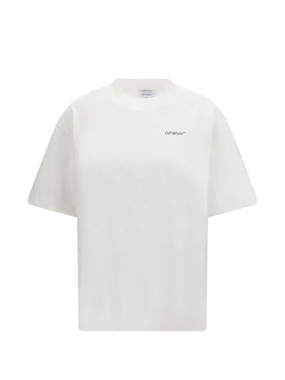 Off-white White T-shirt With Logo Off White In Neutral