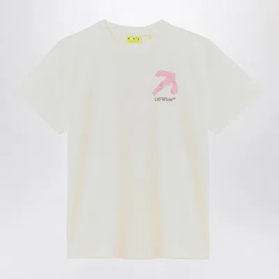 Off-white White T-shirt With Logo Print