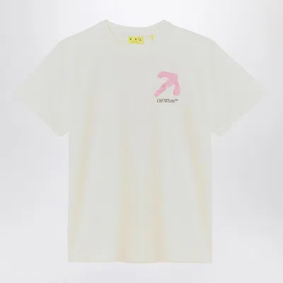 Off-white Kids' White T-shirt With Logo Print