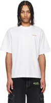 Off-white Embroidered Tattoo Arrow Skate Crewneck T-shirt In White - Citrus
