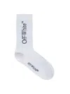 Off-white Logo-embroidered Cotton Socks In White