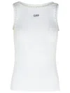 Off-white Off White White Viscose Tank Top In White