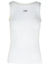 Off-white Off White White Viscose Tank Top In White