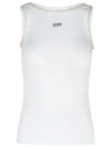Off-white Off White White Viscose Tank Top In White