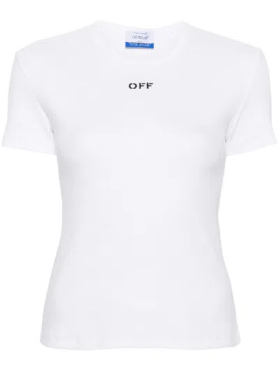 OFF-WHITE WHITE WHITE LOGO COTTON T-SHIRT