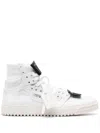 OFF-WHITE OFF-WHITE WHITE/BLACK LEATHER PANELLED SNEAKERS