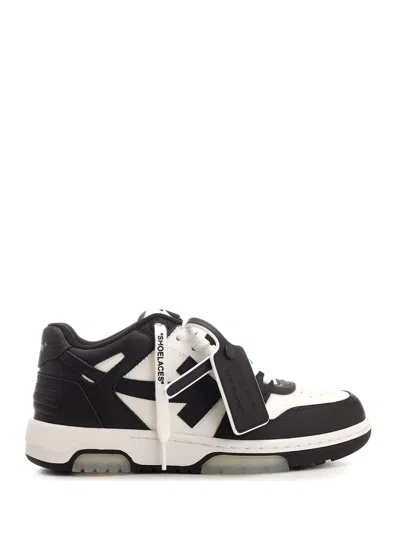 Off-white White/black Out Of Office Sneakers In Bianco/nero