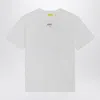 Off-white White/fuchsia Diagonal Splat Logo T-shirt In White