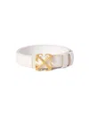 Off-white New Arrow Leather Belt In White