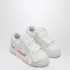 Off-white White/pink Out Of Office Sneakers With For Walking Print In White