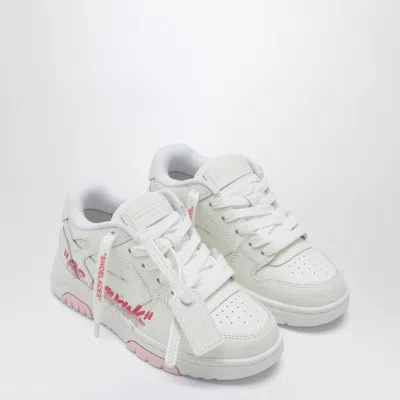 OFF-WHITE WHITE/PINK OUT OF OFFICE SNEAKERS WITH FOR WALKING PRINT