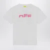Off-white White/pink The Type Logo T-shirt In White