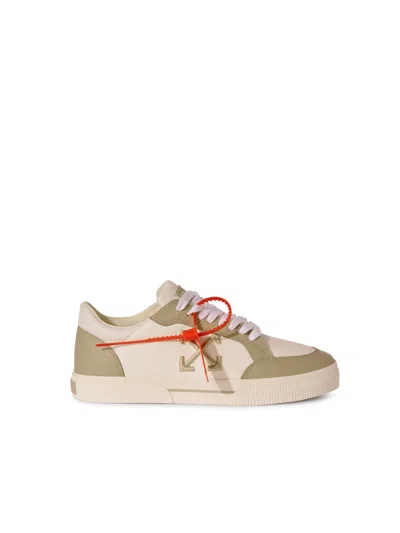 Off-white White/sage Vulcanized Leather In Neutrals
