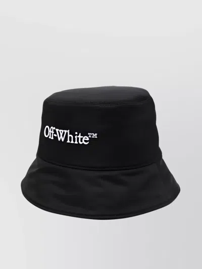 OFF-WHITE WIDE BRIM EMBROIDERED LOGO HAT