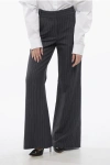 Off-white Wide-fit Forged Iron Pinstriped Pants