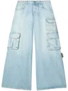 Off-white Denim Bomber Jacket In 蓝色