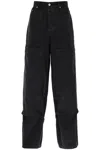 Off-white Carpenter Canvas Pants In Men In Black