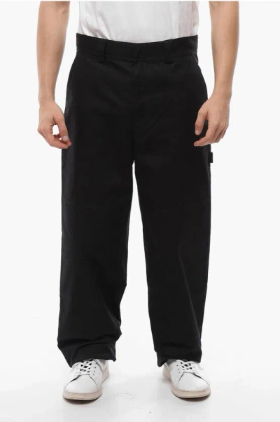 Off-white Wide-leg Cargo Trousers In Black