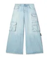 Off-white Denim Bomber Jacket In Blue