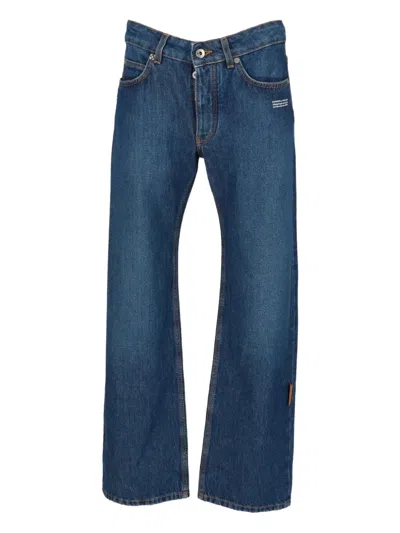Off-white Wide-leg Jeans In Blue