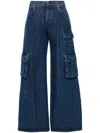 Off-white Wide-leg Cargo Jeans In Blue