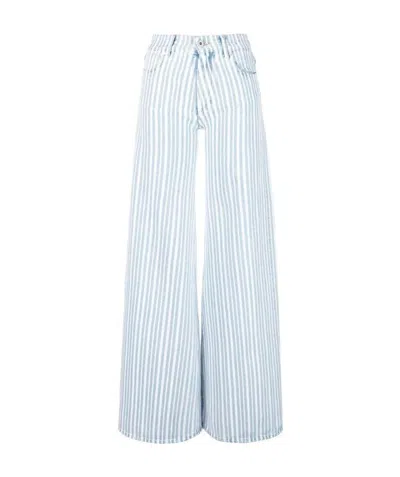 OFF-WHITE OFF-WHITE STRIPED WIDE LEG JEANS