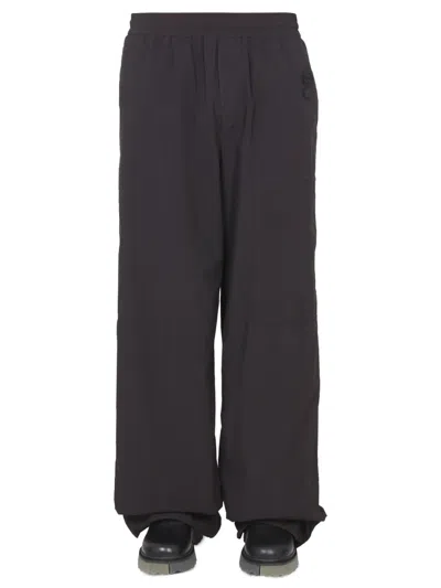 Off-white Wide Leg Trousers In Black