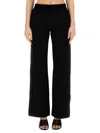 Off-white Pleated Wool-twill Wide-leg Pants In Black