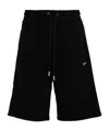 Off-white Off White "sporty Bermuda Shorts With Embroidered Arrow In Black