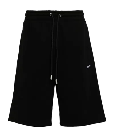 OFF-WHITE EMBROIDERED-MOTIF TRACK SHORTS