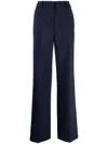 Off-white Blue Wide-leg Virgin-wool-blend Trousers