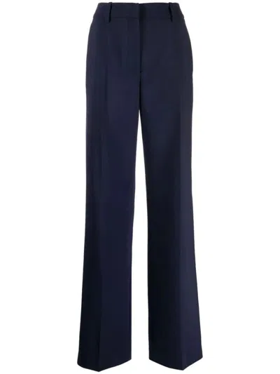 Off-white Wide-leg Virgin-wool-blend Trousers