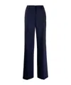 Off-white Blue Wide-leg Virgin-wool-blend Trousers In Black