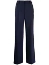 Off-white Blue Wide-leg Virgin-wool-blend Trousers In Blue