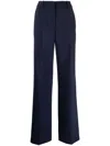Off-white Blue Wide-leg Virgin-wool-blend Trousers In Blue